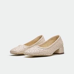 Oroh Women Solid Leather Party Block Pumps-26