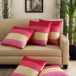 Swayam Multicolor Cotton 30 cm x 30 cm Cushion Covers - Set of 5-image-14