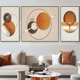 The Art House Orange Metal Clock-46
