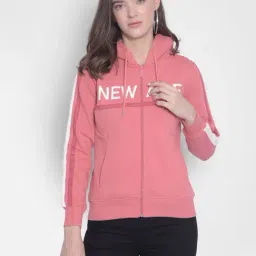 Crimsoune Club Pink Printed Front-Open Hoodie-image-24