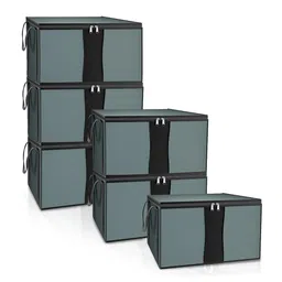 Kuber Industries Grey Set of 6 Regular Drawer Organiser Organisers-image-93