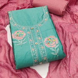 Panzora Floral Embroidered Unstitched Dress Material-image-101