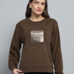 Monte Carlo Brown Printed Regular Fit Sweatshirt-picture-18