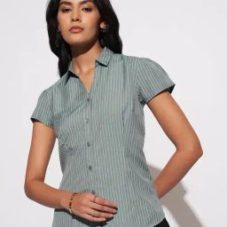 Annabelle By Pantaloons Grey Regular Fit Shirt-image-64