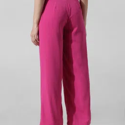 Only Fuchsia Regular Fit High Rise Pants image 2