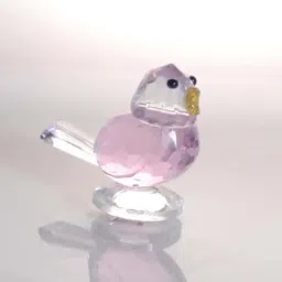 Real Effect London Mozart Crystal White & Pink Bird Figurine - Set of 1-image-85