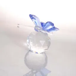 Real Effect London Mozart Crystal White & Blue Butterfly Figurine - Set of 1-picture-5
