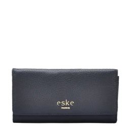 Eske Klara Dark Blue Solid Tri-Fold Wallet for Women-picture-35