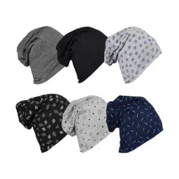 Vimal Jonney Multicolor Printed Beanies Set of 6-picture-41