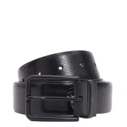 Tommy Hilfiger Black Leather Reversible Belt for Men-image-6