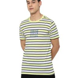 Forever 21 Yellow & White Striped T-Shirt-image-12