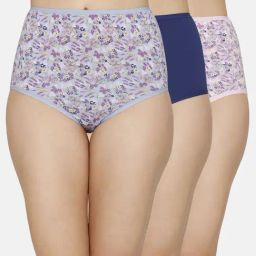 Every De by Amante Blue & Pink Cotton Printed High Rise Panties-image-23