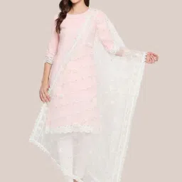 Dupatta Bazaar Off White Embroidered Dupatta-picture-10