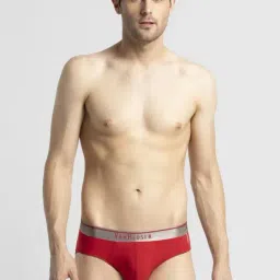 Van Heusen Regular Fit Anti Bacterial Colour Fresh Solid Briefs - Salsa Red-picture-6