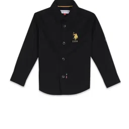 U.S. Polo Assn. Boys Black Solid Full Sleeves Shirt-picture-35