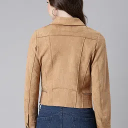 showoffff SHOWOFF Rust Suede Regular Fit Tailored Jacket image 2