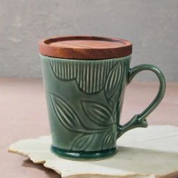 Fabindia Ivaan Green Ceramic Mug (280 ml)-image-64