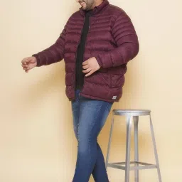 John Pride Wine Regular Fit Plus Size Puffer Jacket image 5