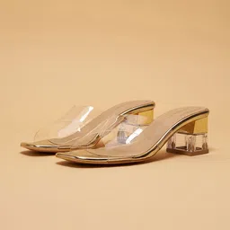 ERIDANI Textured Block Mules with Buckles image 1
