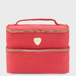 Caprese Red Solid Small Vanity Case-12