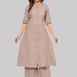 JALTHER Mandarin Kantha Work Pure Cotton Kurta with Palazzo-picture-49