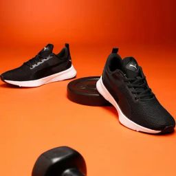 Puma Kids Flyer Runner Jr Black Running Shoes-image-11