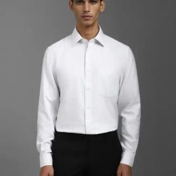 Louis Philippe White Cotton Regular Fit Shirt-picture-16