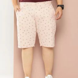 Thomas Scott Beige Regular Fit Printed Shorts-image-65