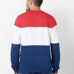 Giordano Salsa Red Regular Fit Colour Block Sweatshirt image 2