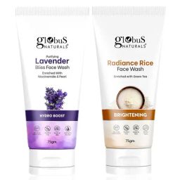 Globus Naturals Purifying Lavender Bliss & Radiance Rice Face Wash Combo-image-95