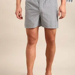 JOVEN Pack Of 2 Checked Pure Cotton Boxers JB2C037-image-65