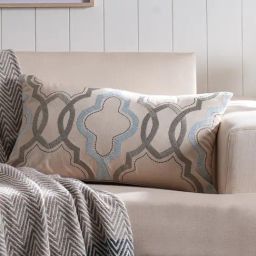 Maspar Kravet Harmony Blue Viscose Embroidery Cushion Cover-image-11
