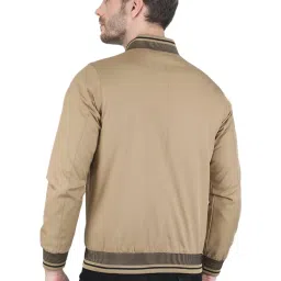 Monte Carlo Khaki Regular Fit Mock Collar Jacket image 2