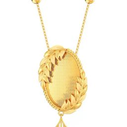 Joyalukkas The Round Leaflet 22k Yellow Gold Necklace for Women-image-10