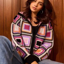 The Souled Store Prismatic Oversized Print Sweater-picture-31
