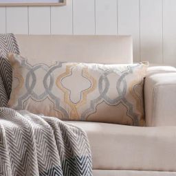 Maspar Kravet Harmony Gold Viscose Embroidery Cushion Cover-image-77