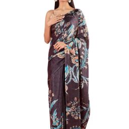 Navyasa By Liva Maroon Floral Saree-image-32