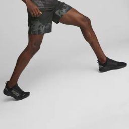 Puma Black Regular Fit Printed Sports Shorts-image-71