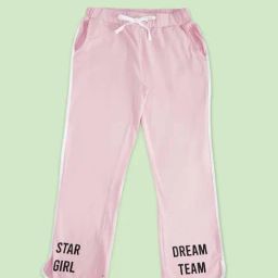 Pantaloons Junior Kids Pink Cotton Printed Trackpants-image-128