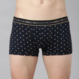 Force NXT Black Cotton Regular Fit Printed Trunks-image-43