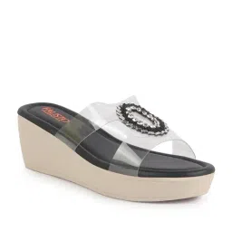 Fausto Women's Black Casual Wedges-image-80