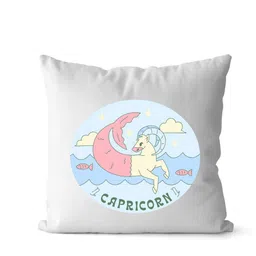 Loops n knots White & Blue Capricorn Zodiac Sign Printed Pre-Filled Cushion-picture-34