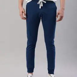 ADBUCKS Men Blue Solid Joggers-picture-34