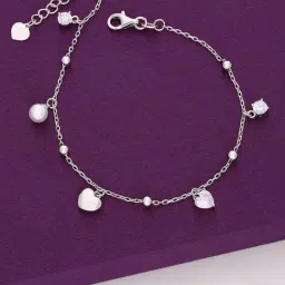 Kai Jewel Sterling Silver Sparkling Sonata Multi Charm Bracelet for Women-image-5