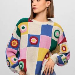 The Souled Store Dahlia Oversized Crochet Sweater-picture-30