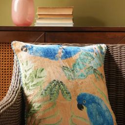 Pure Home and Living Orange Viscose Printed Square Cushion Cover-picture-37