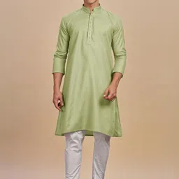 Anouk Men Mandarin Collar Thread Work Kurta-image-65