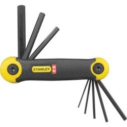 STANLEY 2-69-264 8-Piece Folding Metric Key Set, Hex-16