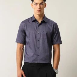 Arrow Lavender Cotton Regular Fit Printed Shirt-picture-10