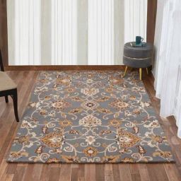 Presto Grey Wool Traditional Hand Tufted Carpet-22